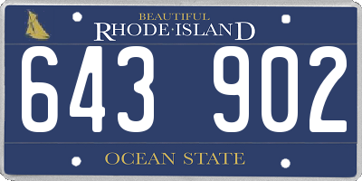 RI license plate 643902