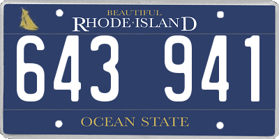 RI license plate 643941