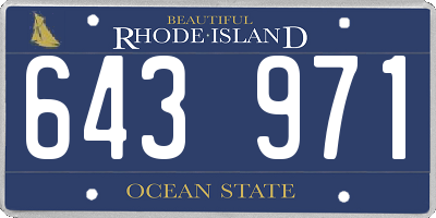 RI license plate 643971