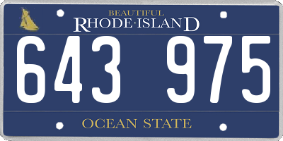 RI license plate 643975