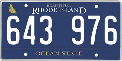 RI license plate 643976
