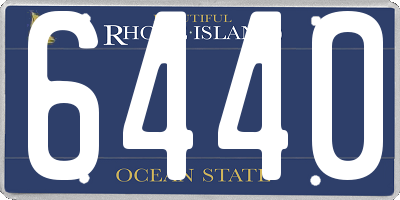 RI license plate 6440