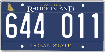RI license plate 644011