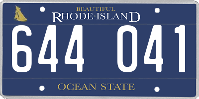 RI license plate 644041