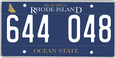 RI license plate 644048