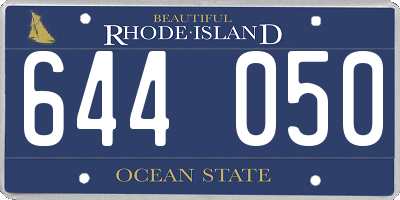 RI license plate 644050