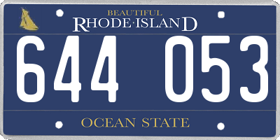 RI license plate 644053