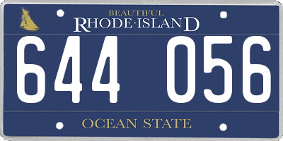 RI license plate 644056