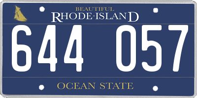 RI license plate 644057