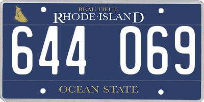 RI license plate 644069