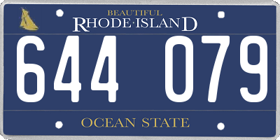 RI license plate 644079