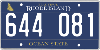 RI license plate 644081