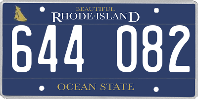 RI license plate 644082