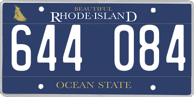 RI license plate 644084