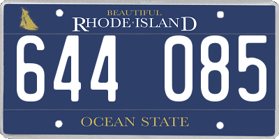 RI license plate 644085