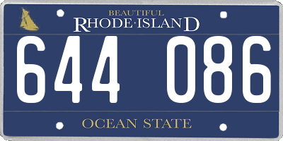 RI license plate 644086