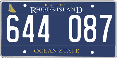 RI license plate 644087