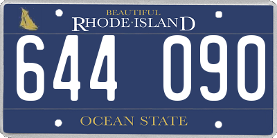 RI license plate 644090