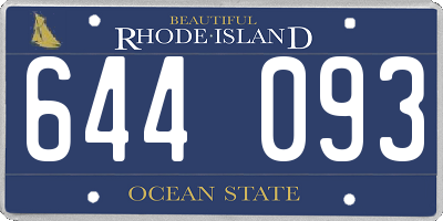 RI license plate 644093