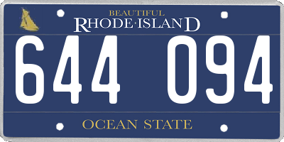 RI license plate 644094