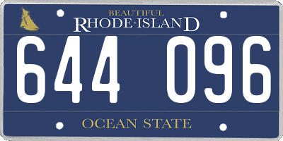 RI license plate 644096