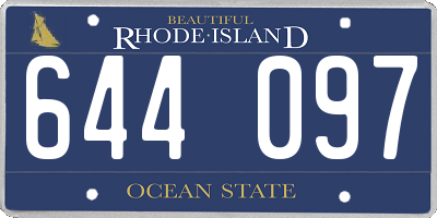 RI license plate 644097