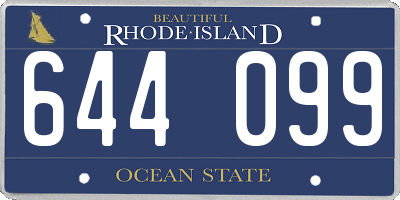 RI license plate 644099