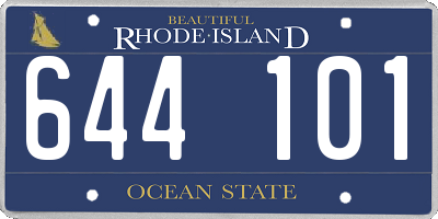 RI license plate 644101
