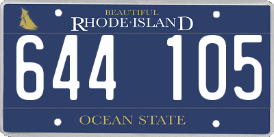 RI license plate 644105