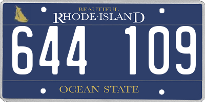RI license plate 644109