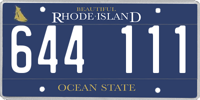 RI license plate 644111