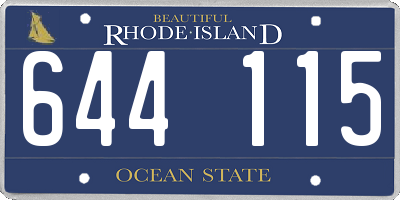 RI license plate 644115