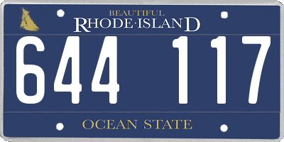 RI license plate 644117
