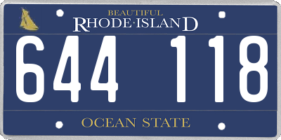 RI license plate 644118