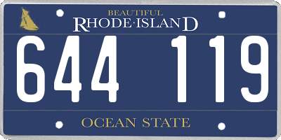 RI license plate 644119