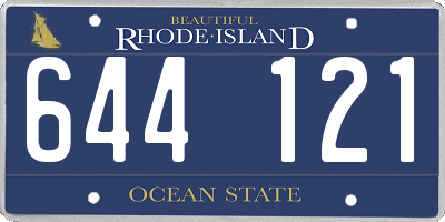 RI license plate 644121