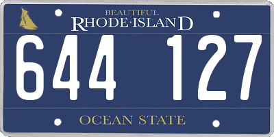 RI license plate 644127