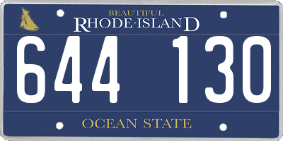 RI license plate 644130