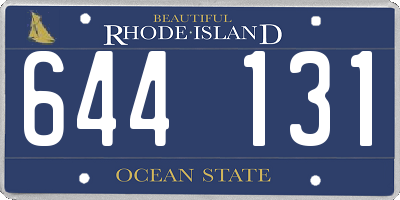 RI license plate 644131