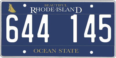 RI license plate 644145