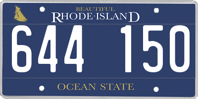 RI license plate 644150