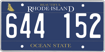 RI license plate 644152