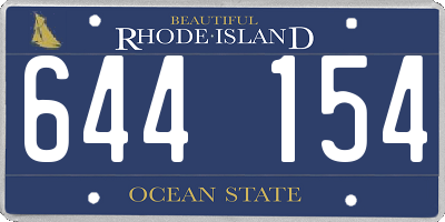 RI license plate 644154