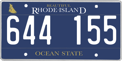 RI license plate 644155
