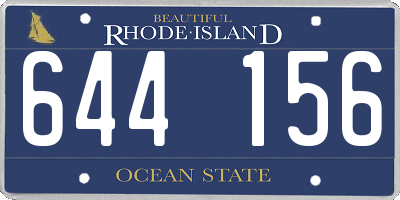 RI license plate 644156