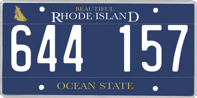 RI license plate 644157