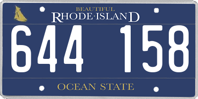 RI license plate 644158