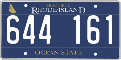RI license plate 644161