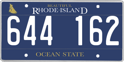 RI license plate 644162