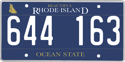 RI license plate 644163